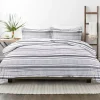 Gray Soft Striped 3-Pc. Twin Duvet Cover Set