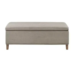 Gray Soft-Close Storage Bench