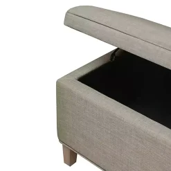 Gray Soft-Close Storage Bench