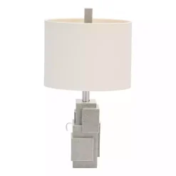 Gray Stacked Blocks Table Lamp