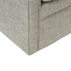 Gray Swivel Upholstered Wide Seat Accent Chair