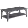 Gray Tapered Legs Rustic Coffee Table