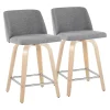 Gray Torino Upholstered Counter Stools, Set of 2