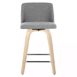 Gray Torino Upholstered Counter Stools, Set of 2