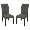 Gray Tufted Landon Dining Chairs, Set of 2