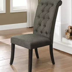 Gray Tufted Landon Dining Chairs, Set of 2