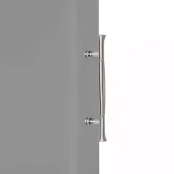 Gray Two-Door Top Shelf Cabinet