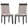 Gray Upholstered Erin Dining Chairs, Set of 2