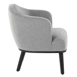 Gray Upholstered Midcentury Modern Accent Chair