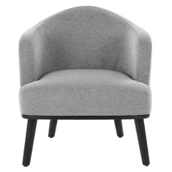 Gray Upholstered Midcentury Modern Accent Chair
