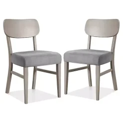 Gray Upholstered Porter Dining Chairs, Set of 2