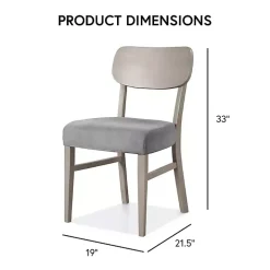 Gray Upholstered Porter Dining Chairs, Set of 2