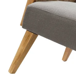 Gray Upholstered Velvet Accent Chair