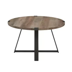 Gray Urban Rustic Round Coffee Table
