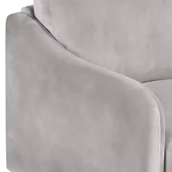 Gray Velvet Upholstered Modern Loveseat