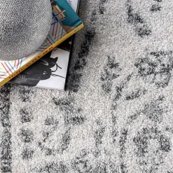 Gray Vintage Distressed Area Rug, 10x14