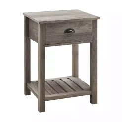 Gray Wash Country Accent Table