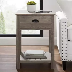 Gray Wash Country Accent Table