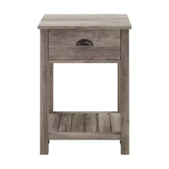 Gray Wash Country Accent Table