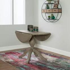 Gray Wash Drop Leaf Dining Table