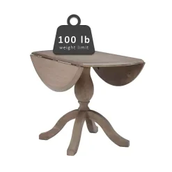 Gray Wash Drop Leaf Dining Table