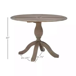 Gray Wash Drop Leaf Dining Table