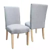 Gray Whitewashed Dining Chairs, Set of 2