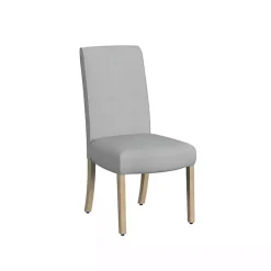 Gray Whitewashed Dining Chairs, Set of 2