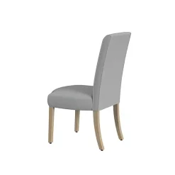 Gray Whitewashed Dining Chairs, Set of 2
