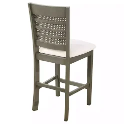 Gray Wilbur Cane Back Counter Stools, Set of 2