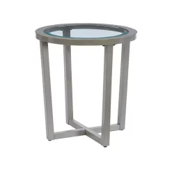 Gray Wood & Glass Top 3-pc. Table Set