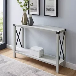 Gray Wood Farmhouse Console Table