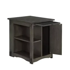 Gray Wood Parnell Storage Accent Table