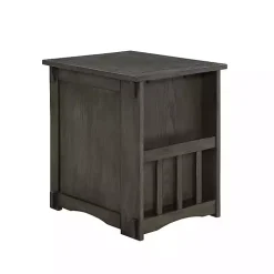 Gray Wood Parnell Storage Accent Table