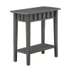 Gray Wood Slat Accent Table