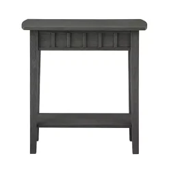 Gray Wood Slat Accent Table