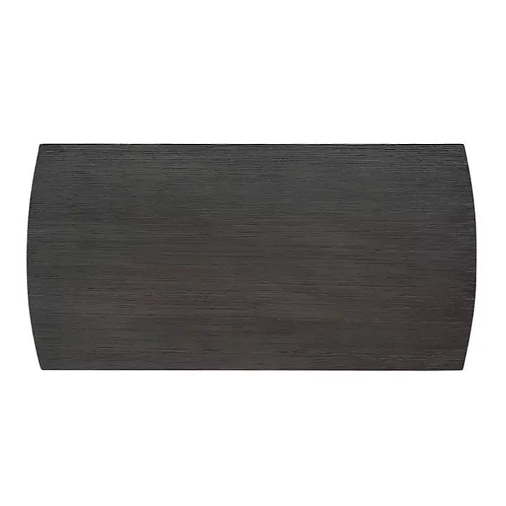 Gray Wood Slat Accent Table