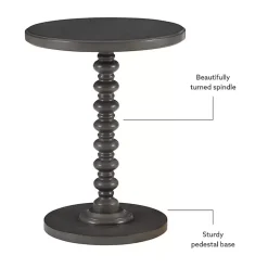 Gray Wood Spindle Side Table