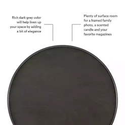 Gray Wood Spindle Side Table