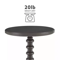 Gray Wood Spindle Side Table