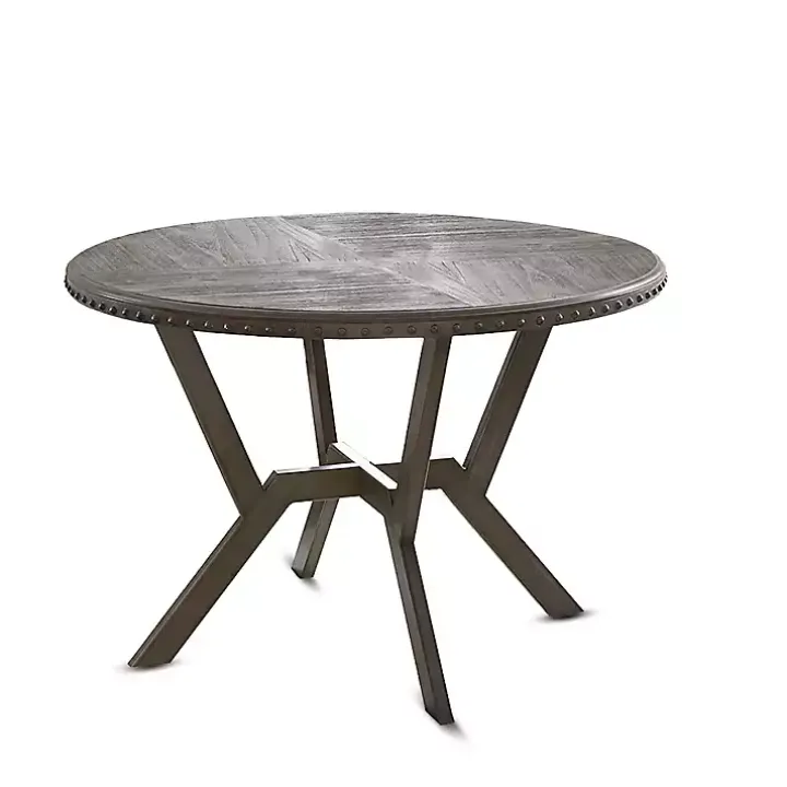 Gray Wood Upholstered 5-pc. Dining Set