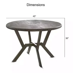 Gray Wood Upholstered 5-pc. Dining Set