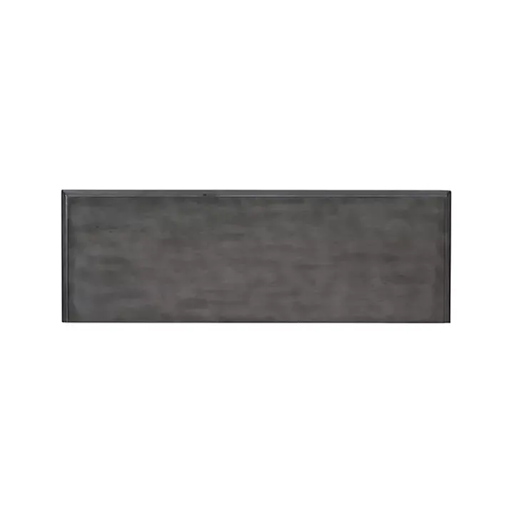 Gray Wooden Console Table with Double Drawers