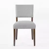 Gray Woven Upholstered Dining Chairs, Set of 2