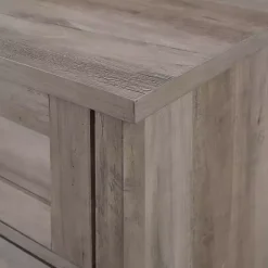 Graywash Rustic Glass Front Sideboard