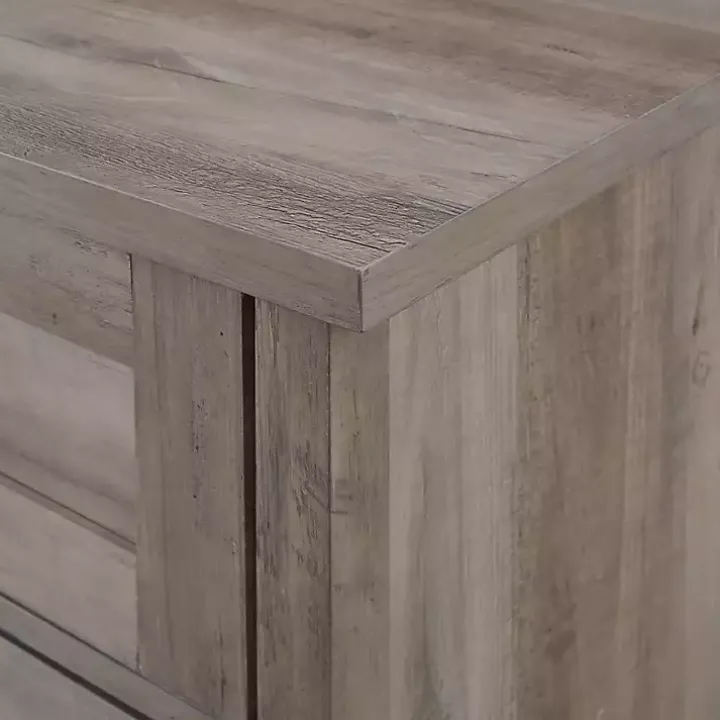 Graywash Rustic Glass Front Sideboard