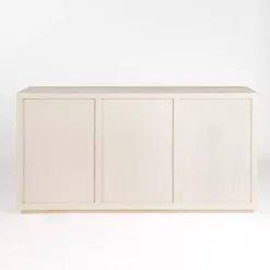 Graywashed Wood Herringbone Sideboard