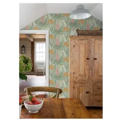 Green Botanical Villa Peel & Stick Wallpaper