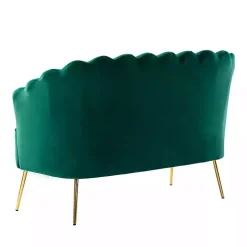 Green Donata Velvet Tufted Loveseat