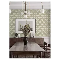 Green Flowering Trees Peel & Stick Wallpaper